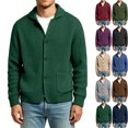 thumbnail image 1 of RJMDKXZ Cardigan Sweaters for Men Casual Collared Button Down Long Sleeve Textured Knitted Sweater with Pockets, 1 of 5