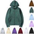 thumbnail image 1 of RJMDKXZ Men's Full Zip Hoodie Fleece Long Sleeve Hooded Sweatshirt Casual Drawstring Zip Up Jacket with Pockets, 1 of 6