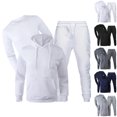 thumbnail image 1 of RJMDKXZ Mens 3 Piece Fleece Sweatsuits Long Sleeve Tracksuit Drawstring Pullover Hoodie & Crew Neck Sweatshirt & Jogging Sweatpants Sets with Pockets, 1 of 7