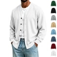 thumbnail image 1 of RJMDKXZ Mens Cardigan Sweaters Casual Button Down Classic V Neck Long Sleeve Knitted Sweaters, 1 of 6