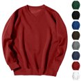 thumbnail image 1 of RJMDKXZ Mens Oversized Sweatshirts Fleece V Neck Sweatshirt Casual Long Sleeve Pullover Fall Winter Warm Sweatshirts Fashion Pullover Tops, 1 of 5