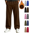 thumbnail image 1 of RJMDKXZ Mens Sweatpants Fleece Baggy Wide Leg Oversized Casual Elastic Waist Drawstring Trouser with 4 Pockets, 1 of 7