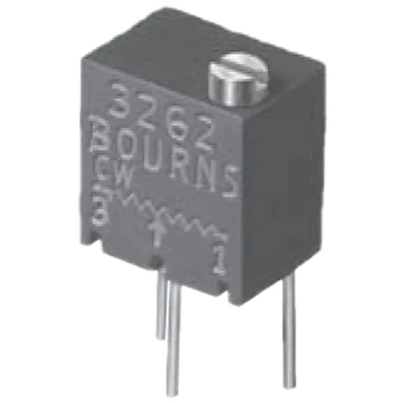 RJR26FX105R Trimmer Resistors 100ppm 1Mohms 12 Number Turns Through Hole