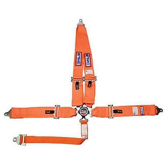 RJS Racing Equipment 1018905 2 in. 7-Point Junior Dragster SFI 16.1 Camlock Harness, Orange
