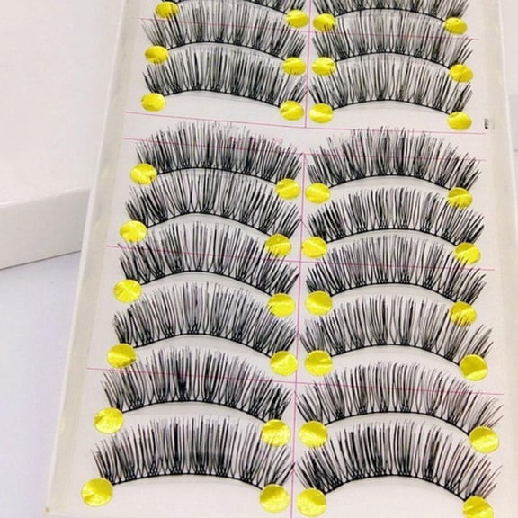 RJSQAQE 10 Pairs False Eyelashes Natural 3D Effect Multi-layer Thick Waterproof Eyes Make Up Long Lasting Fluffy Fake Eyelashes Make Up