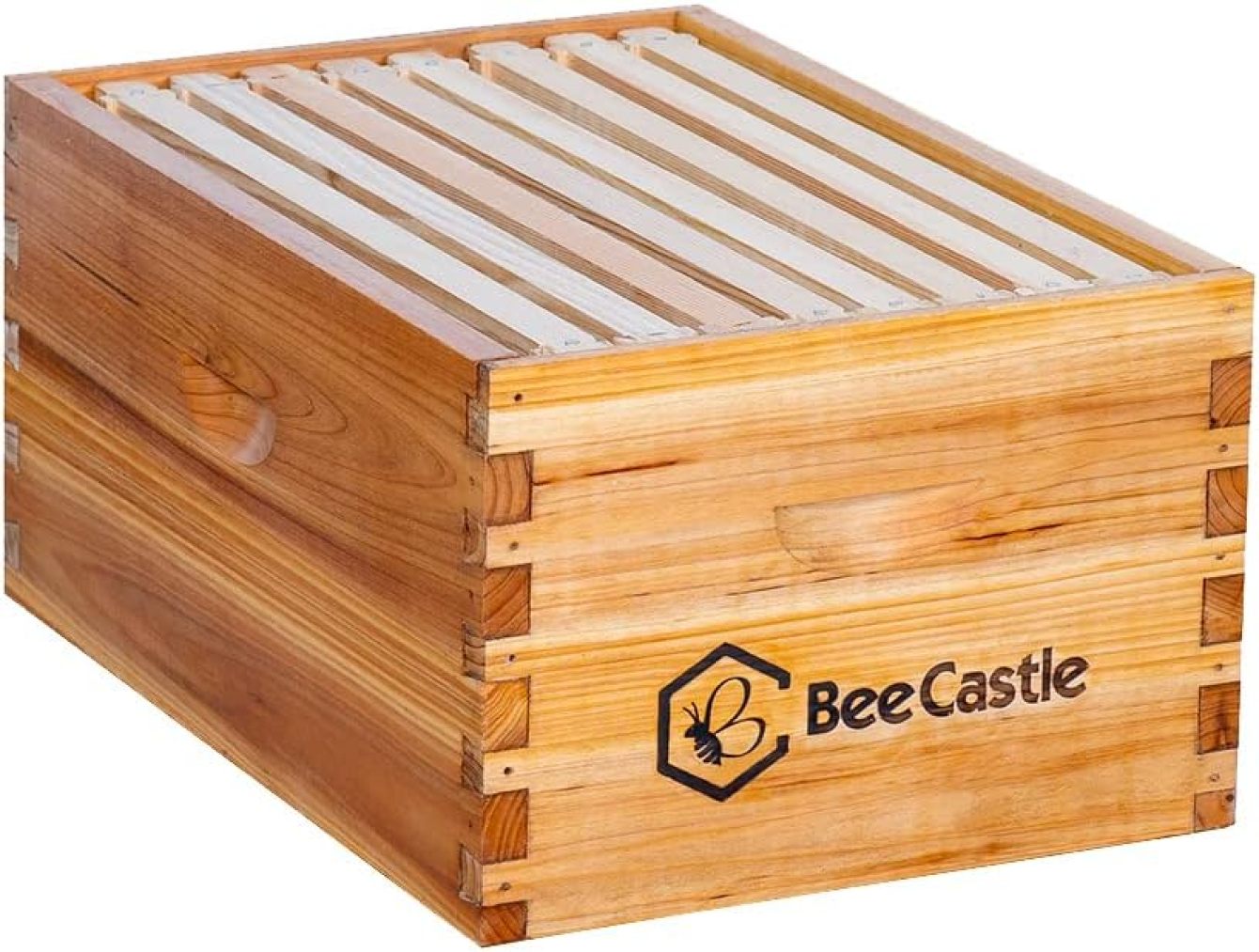 RJTZ Heavy Wax Coated Langstroth Unassembled Deep/Brood Box with Frames ...