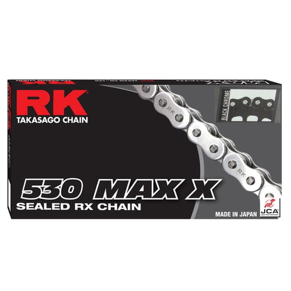 RK 530 Max-X Black/Chrome Chain 150 Links (530MAXX-150-BC)