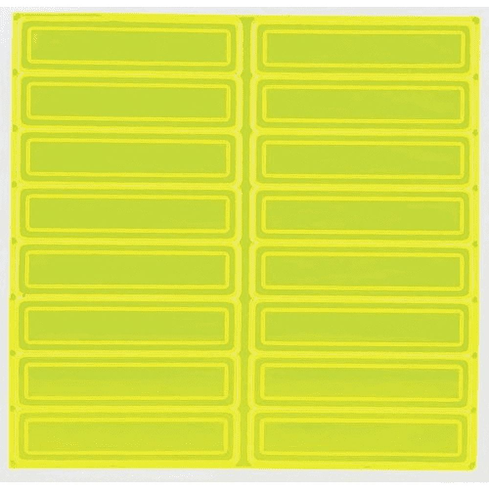 RK Adhesive Vinyl Retro-Reflective Hard Hat/Helmet Sticker (Pack of 16) - Fluorescent Lime Green Yellow