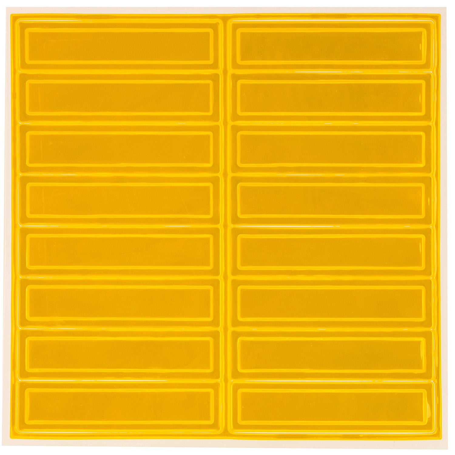 RK Adhesive Vinyl Retro-Reflective Hard Hat/Helmet Sticker (Pack of 16) - Yellow