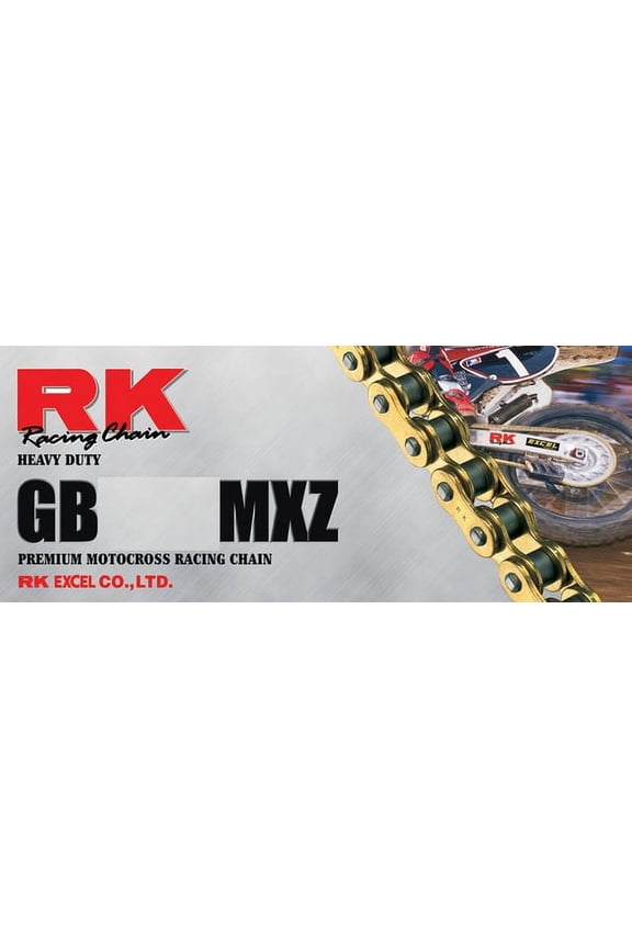 RK GB420MXZ Heavy Duty Gold Chain 124 Links (GB420MXZ-124)