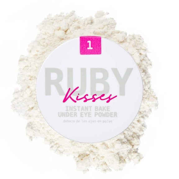 Ruby Kisses Instant Bake Undereye Powder - Vegan, Cruelty Free Powder for Brightening Eyes and Smudge-Free Makeup (Translucent)