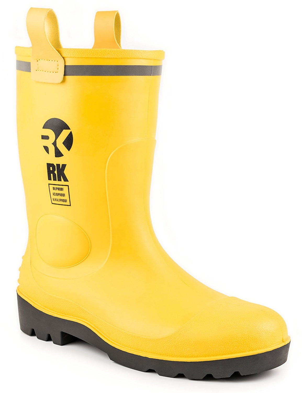 RK Mens Waterproof Rubber Sole Rain Boots - Yellow / 12 D(M) US