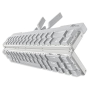 RK ROYAL KLUDGE F68 60% Foldable Low Profile Mechanical Keyboard, Wireless Mechanical Keyboard with Aluminum Body, Built-in Stand Holder, White Backlit, 68 Keys, Quiet Red Switch
