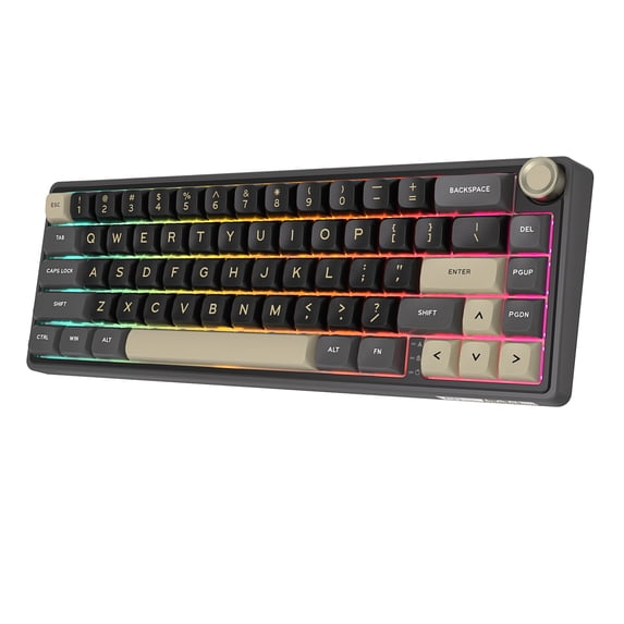 RK ROYAL KLUDGE R65 Wired Gaming Keyboard with Volume Knob and QMK ...