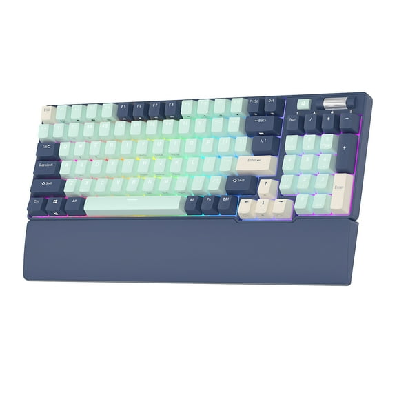 RK ROYAL KLUDGE RK96 RGB Limited Ed 90% 96 Keys Wireless Triple Mode BT5.0/2.4G/USB-C Hot Swappable Mechanical Keyboard with Wrist Rest Software Support & Massive Battery Brown Switch