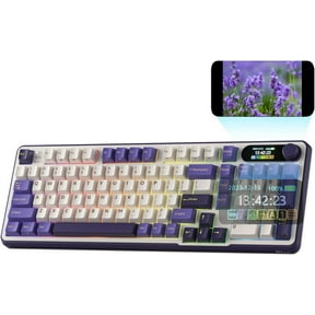 RK ROYAL KLUDGE S98 Mechanical Keyboard w/Smart Display & Knob, Top Mount 96% Wireless Mechanical Keyboard BT/2.4G/USB-C, Hot Swappable, Software Support, Massive Battery, 98 Keys