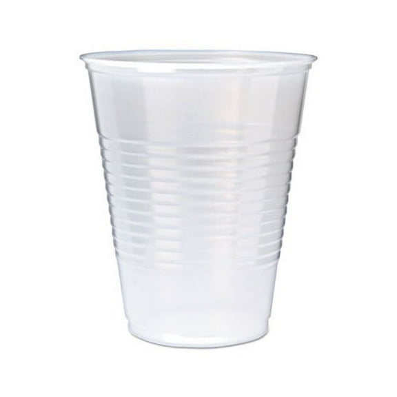 RK Ribbed Cold Drink Cups 12oz, Translucent, 50/Sleeve, 20 Sleeves/Carton