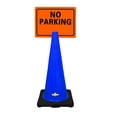thumbnail image 1 of RK-Safety 28" Blue Cone, Black base without Reflective Tape, Plus Cone Sign 22 "No Parking", (Cone-8 ea + Cone Sign-8 ea), 1 of 2