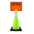 thumbnail image 1 of RK-Safety 28" Lime Cone, Black base With One 6" Reflective Tape, Plus Cone Sign 27 "Lot Full", (Cone-8 ea + Cone Sign-8 ea), 1 of 2