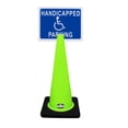 thumbnail image 1 of RK-Safety 28" Lime Cone, Black base without Reflective Tape, Plus Cone Sign 40 "Handicapped Parking", (Cone-4 ea + Cone Sign-4 ea), 1 of 2