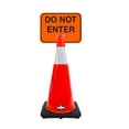 thumbnail image 1 of RK-Safety 28" Orange Cone, Black base With One 6" Reflective Tape, Plus Cone Sign 28 "Do Not Enter", (Cone-2 ea + Cone Sign-2 ea), 1 of 2