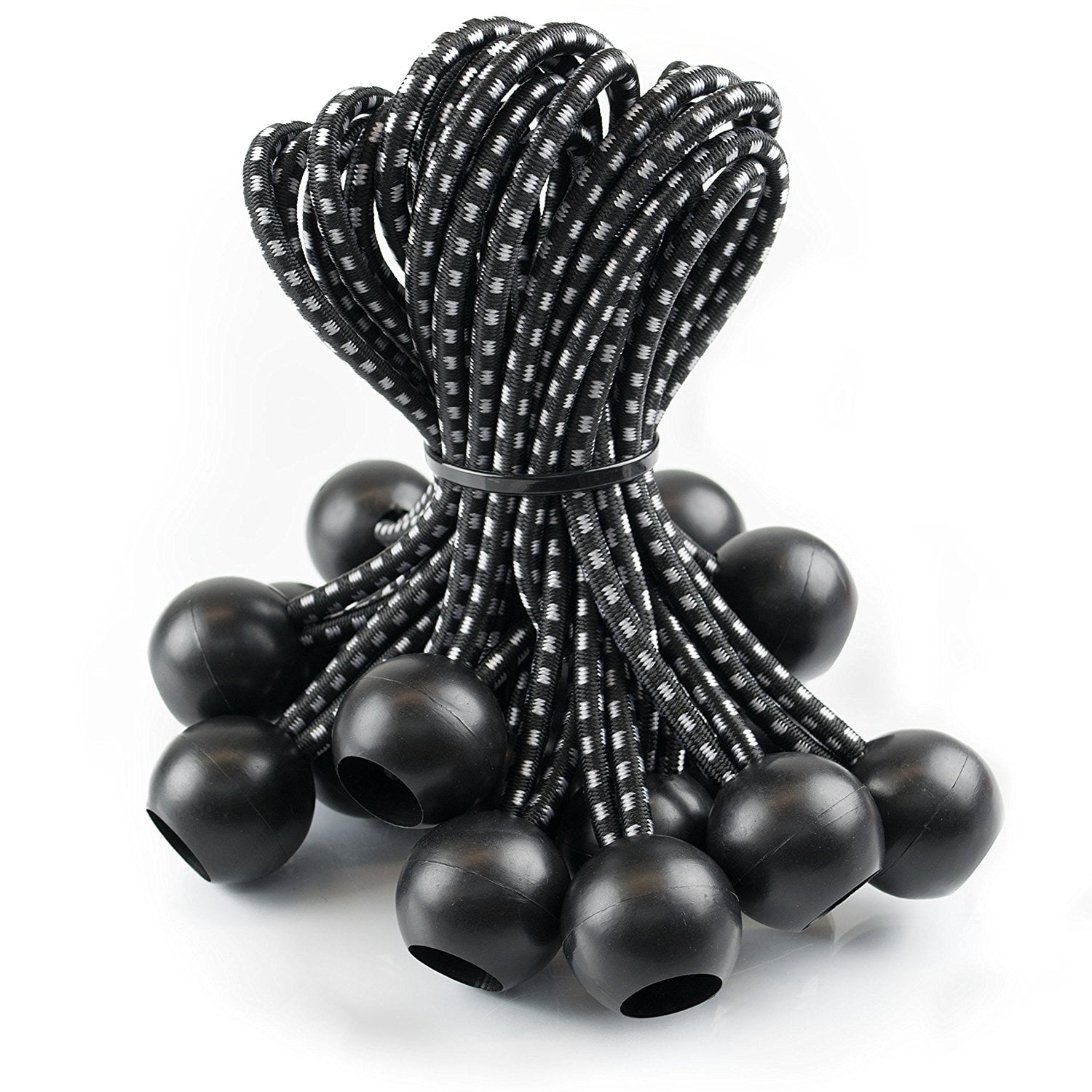 RK Safety Ball Bungee Cords - Black / 9-Inch