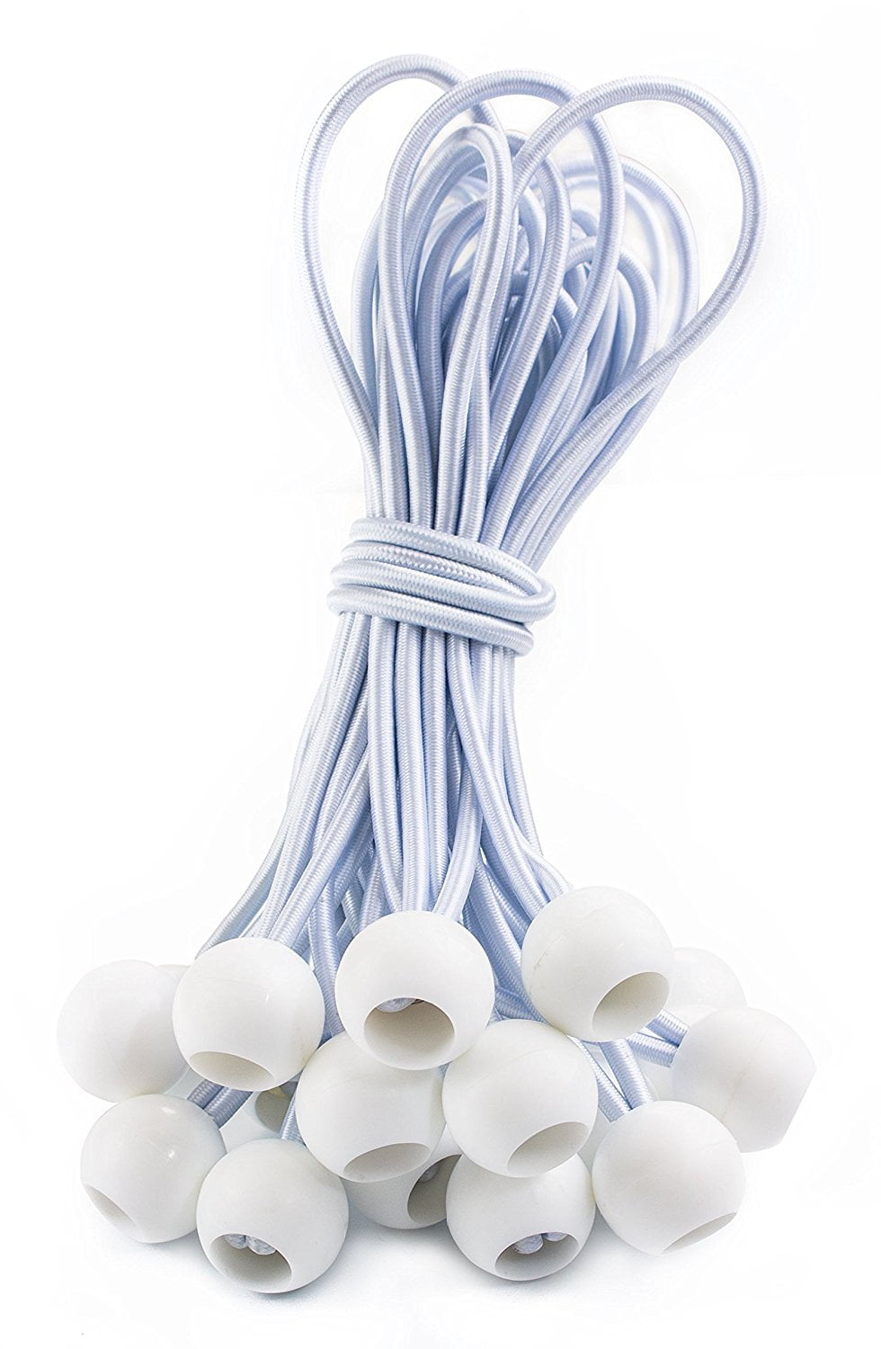 RK Safety Ball Bungee Cords - White / 6-Inch