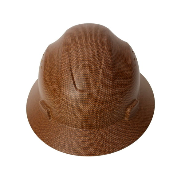 RK Safety RK-HP44-DESIGN, Hard Hat Brim Style with 4 Point Ratchet Suspension (1 EA, Brown)