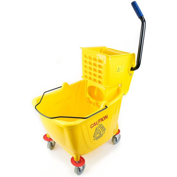 Global Industrial Mop Bucket And Wringer Combo 38 Qt. Down Press Red ...