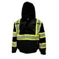 thumbnail image 1 of RK Safety WJ9013 Men's ANSI Class 1 Safety Bomber Jacket with Detachable Hood, Reflective Tape, Black, (2XL | 1 EA), 1 of 4