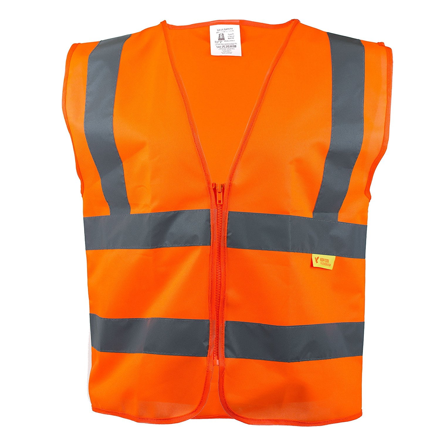 RK Safety Z7411 High Visibility Safety Vest, ANSI/ ISEA Standard - Orange / Large