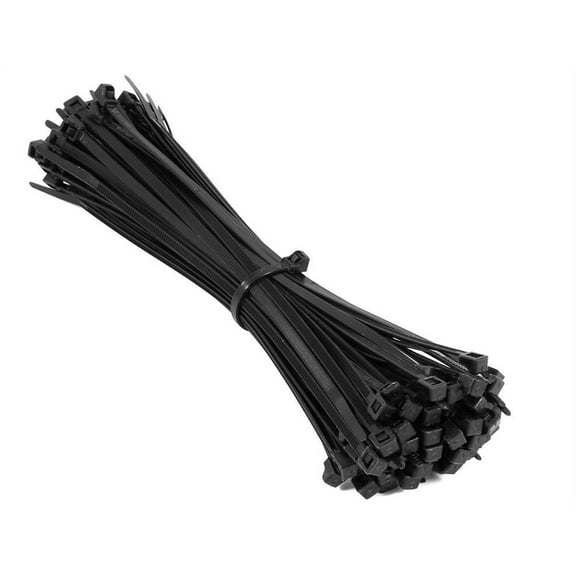 RK Self-Locking 8-Inch Nylon Cable Ties in Black (40 Lbs Tensile Strength) (100 pcs)