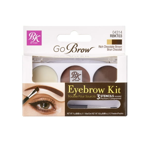 RK by KISS Go Brow Eyebrow Kit, Rich Chocolate Brown