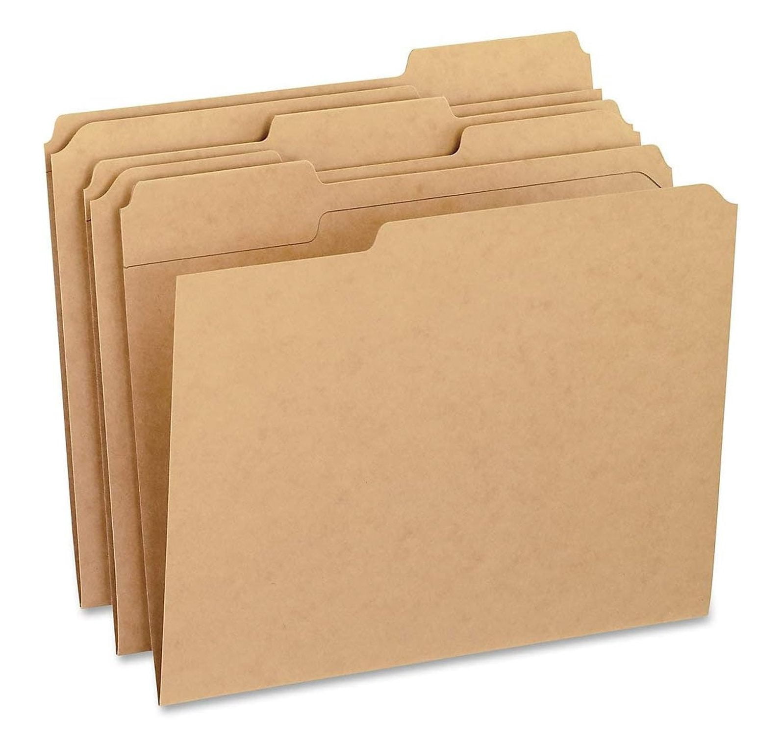 RK15213 Two-Ply Dark File Folders, 1/3 Cut Top Tab, Letter, Brown (Box of 100)