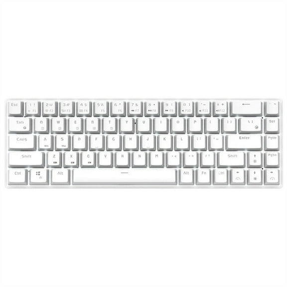RK855 Dual Mode Bluetooth Mechanical Keyboard, 68-Key Portable Ergonomic Gaming Keyboard for PC