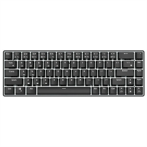 RK855 Dual Mode Bluetooth Mechanical Keyboard, 68-Key Portable Ergonomic Gaming Keyboard for PC
