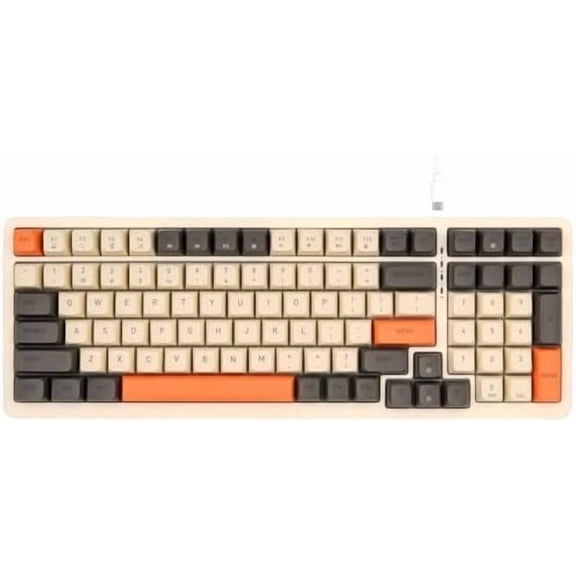 RK909 Wired Mechanical Gaming Keyboard, Blue Switches, 100 , 20 Modes  Backlighting,Keyboard for PC Gamers////Linux