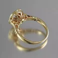 thumbnail image 1 of RKC Bridal Halo Wedding Ring Set 2Ct Round Simulated Diamond 14K Yellow Gold Plated, 1 of 2