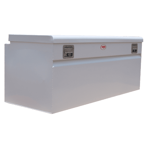 RKI MTB60-1NM Single Lid Steel Chest Tool Box for 8 ft. Beds, White
