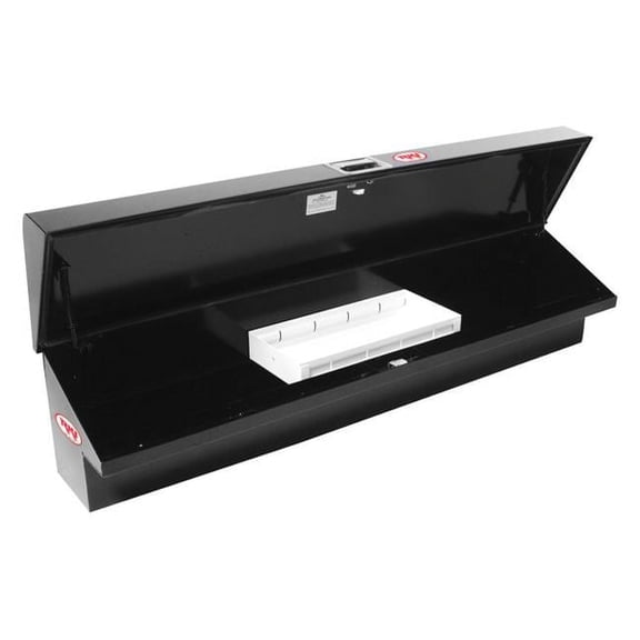 RKI RKI61STSB 61 in. Slant Top Steel Single Lid Side Tool Box, Black