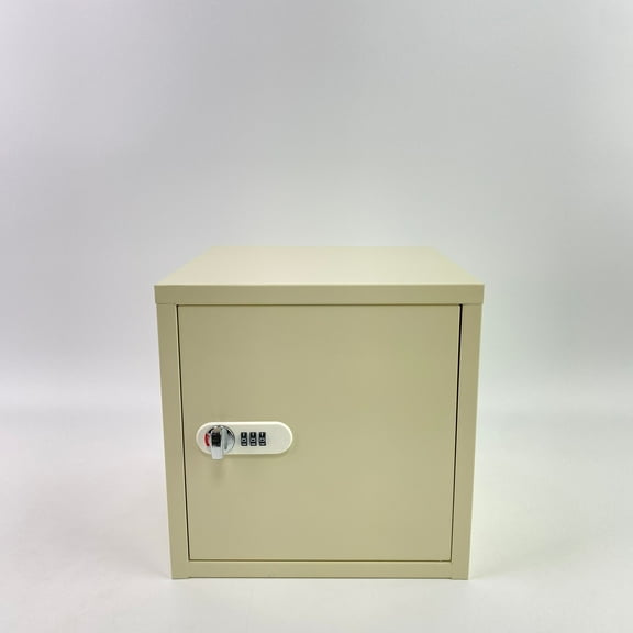 RKMNCQXX Metal storage cabinets,Lockable Storage Cabinet Metal Lockable Steel Storage Cabinet Organizer Lockers for Employees Vertical Metal Cabinets End Side Table Steel Bedside with Shelf (Khaki)