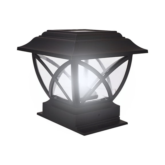 RKSNT Solar Lights Outdoor Waterproof Solar Post Light LED Cap Square Fence Outdoor Garden