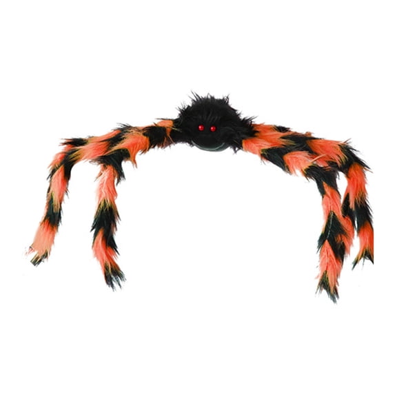 RKSTN 2.46FT Halloween Spider Decorations Outdoor, Scary Large Spider with Adjustable Legs for Yard Lawn Indoor Haunted House Props, Purple