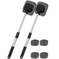 thumbnail image 1 of RKSTN 2 Pcs Car Windshield Cleaner Tool, Car Detailing Kit with Extendable Handle and 4 Reusable Microfiber Pads, Auto Glass Wiper Brush Kit for Cars, 1 of 1