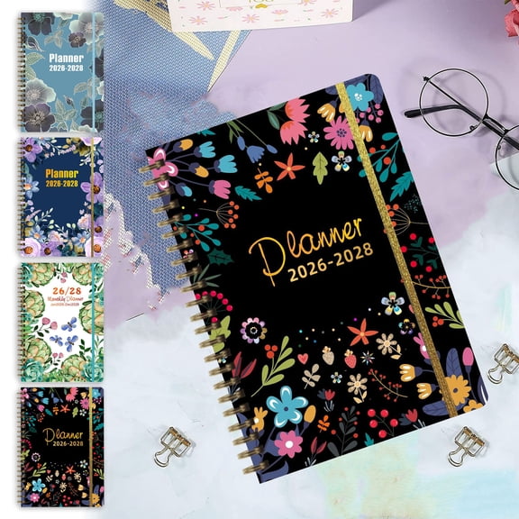 RKSTN 2026 Planner - Planner 2026-2027, January 2026 - December 2026, Weekly & Monthly Spreads, 5.9'' x 8.2", 2026 Calendar Planner, Monthly Tabs, Twin-wire Binding, Back Pocket, Holidays
