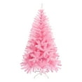 thumbnail image 1 of RKSTN 7.5FT 1,000 Tips Artificial Christmas Pine Tree Fake Xmas Spruce Trees Holiday Decoration with Metal Stand Easy Assembly for Outdoor and Indoor Decor - Pink, 1 of 6