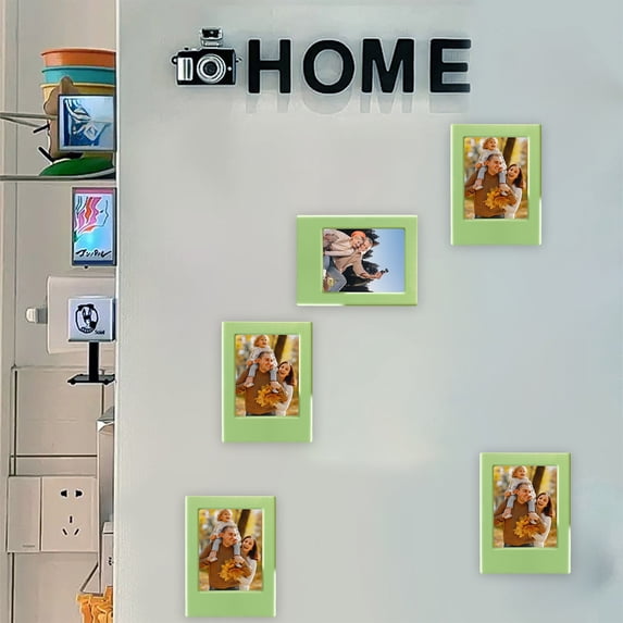RKSTN Acrylic Fridge Magnetic Frame for Polaroid, 2.56x3.64 In Mini Picture Frames for Fujifilm Instax Mini, Double Sided Photo Refrigerator Magnet Picture Frame, Clear Picture Display Frame