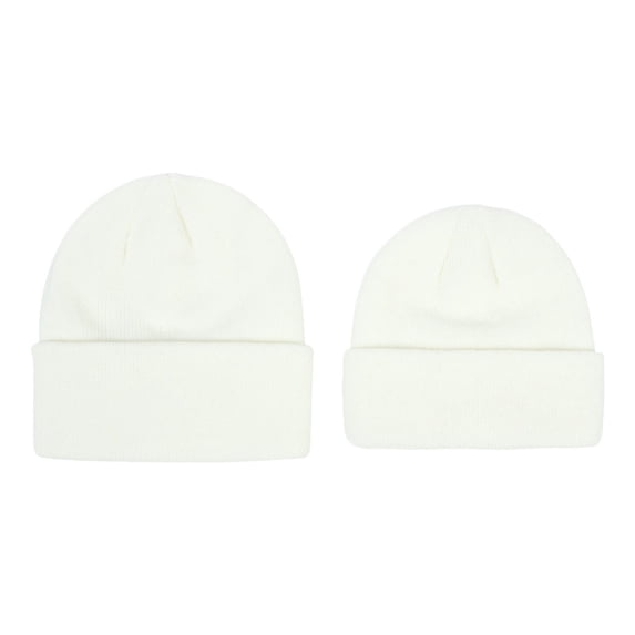 RKSTN Baby Hat Knit Toddler Hats Boys Cotton Solid Color Daily Keep Warm Outings Windproof Comfy Baby Beanie (White ,S)