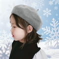 thumbnail image 1 of RKSTN Baby Hat Wool Beret Solid Color Travel Beach Trips Casual Versatile Toddler Hats Boys (Gray ,2 Years), 1 of 6