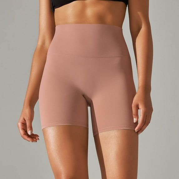 RKSTN Biker Shorts for Women Spring Summer Solid Color High Waisted Stretch Breathable Tummy Control Fashionable Lightweight Fitness Gym Yoga Shorts